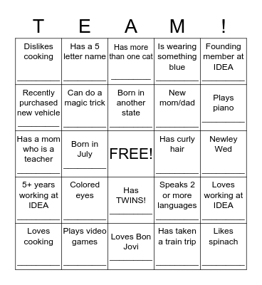 Bingo Card