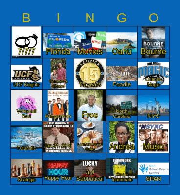 Derek's Schwanniversary Bingo Card