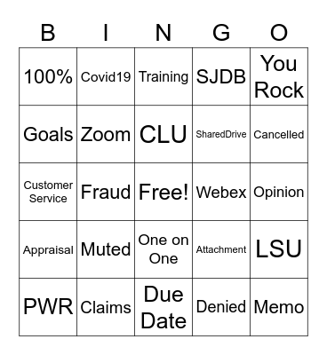 Complex Legal Unit Bingo Card