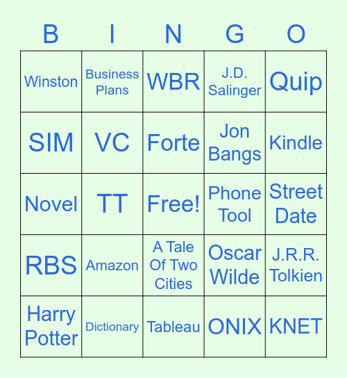 Books Bingo Card