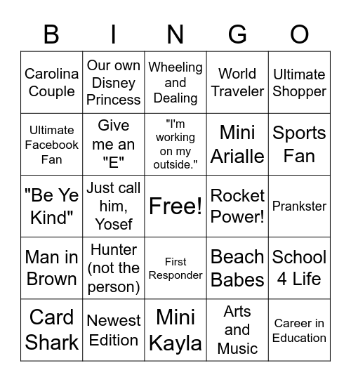 Christmas Bingo Card