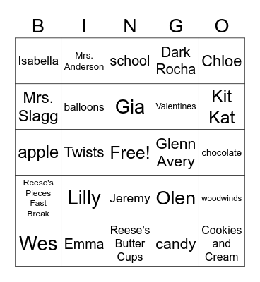 Fun Friday Bingo Card