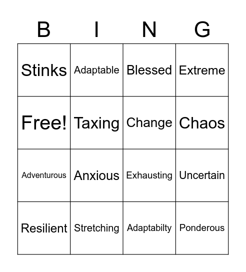 COVID STINKS!! Bingo Card