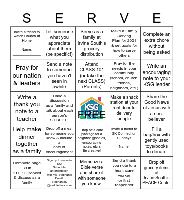 MJWJ MINISTRY BINGO! Bingo Card
