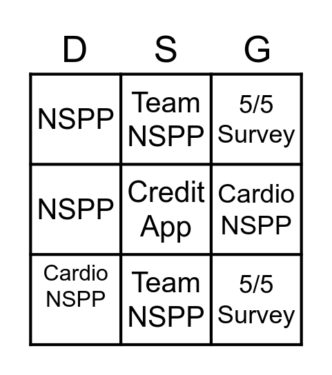 Weekend Engagement Bingo Card