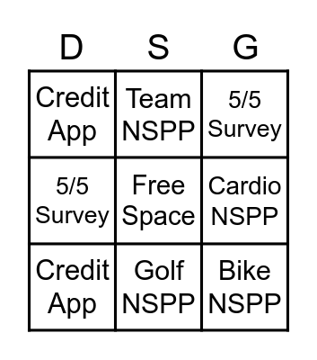 Weekend Engagement Bingo Card