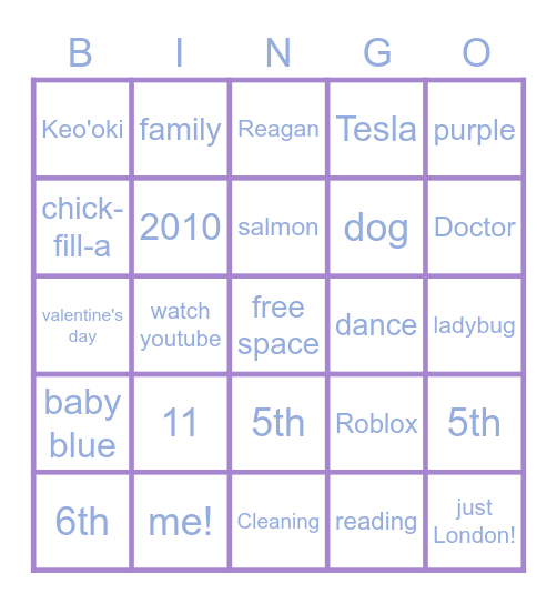 do you know London? Bingo Card