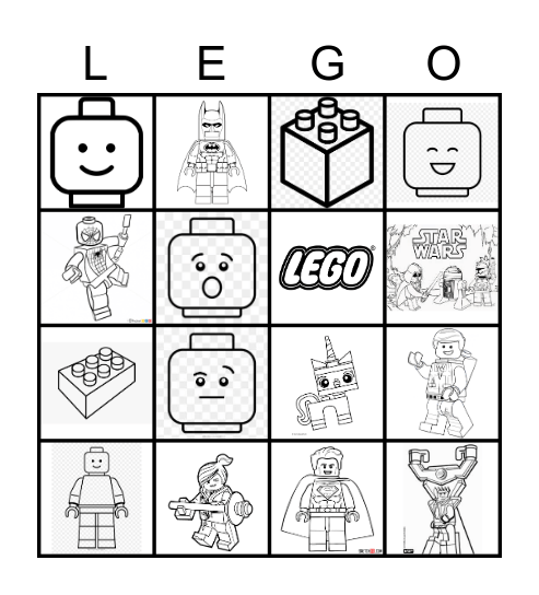 LEGO Bingo Card