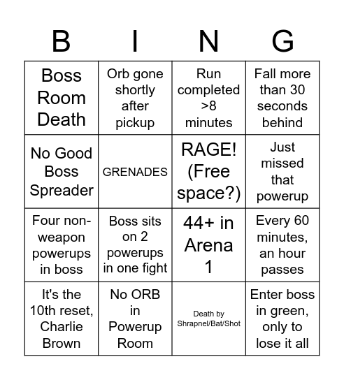 1/29 Smash Bingo Card