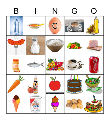 FOOD Bingo Card