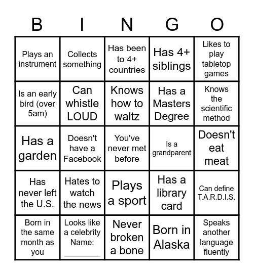 June 19th Bingo Card