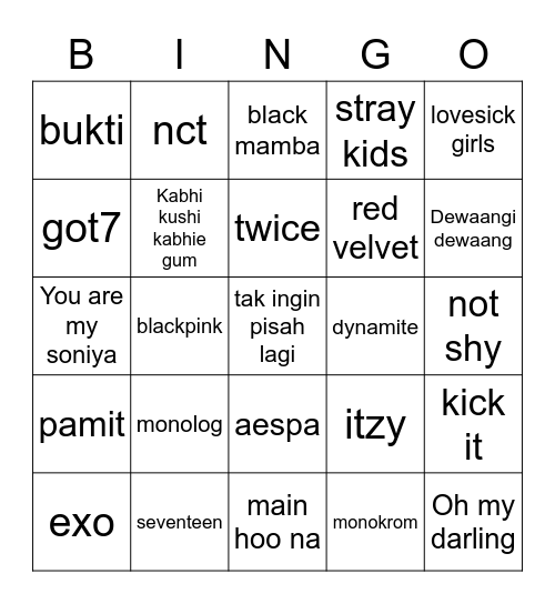 Bingo Card