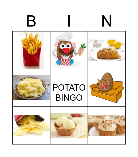 POTATO BINGO!!! Bingo Card