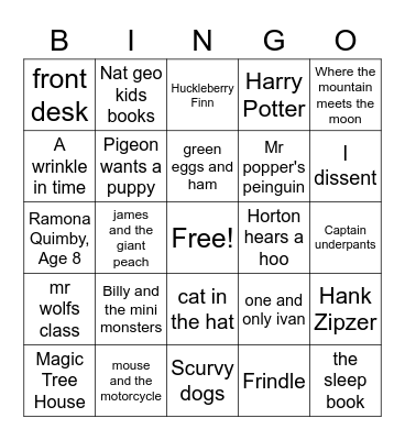 Book Bingo Card
