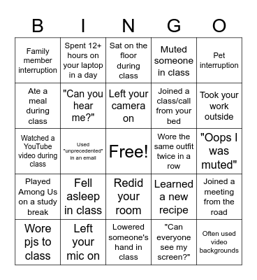 Zaytinues at Home! Bingo Card