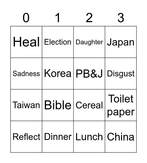 IH Service: 01/31/2021 Bingo Card