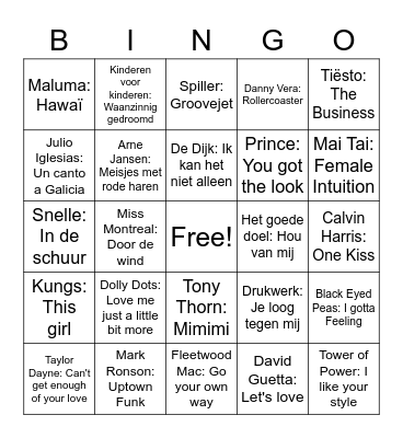 Theo's verjaardag Bingo Card