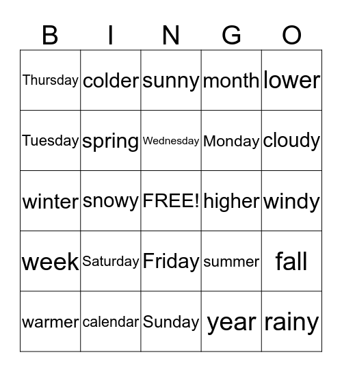 One Day At A Time Bingo Card