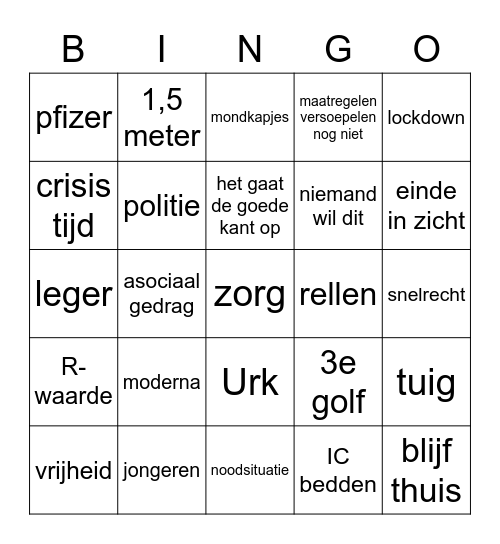 NSA - persconferentie Bingo Card