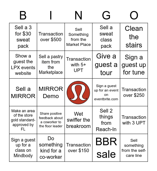 Experiential Bingo Card