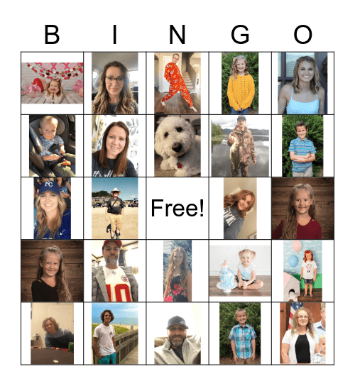 Family Bingo Card