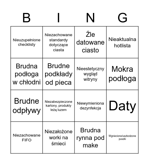 ACE Bingo Card