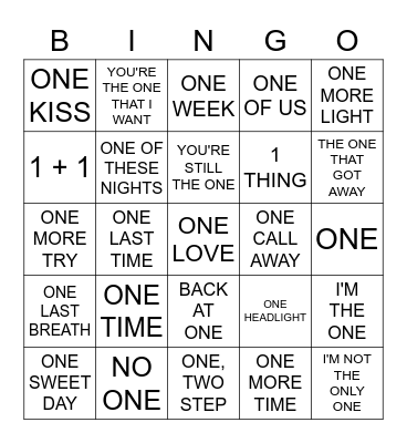 1 Bingo Card