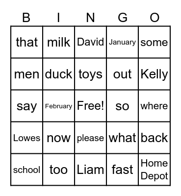 BINGO! Bingo Card