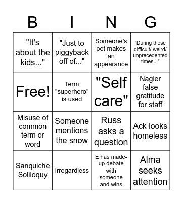 Fun Bingo Card