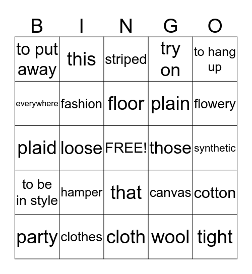 Bingo Card