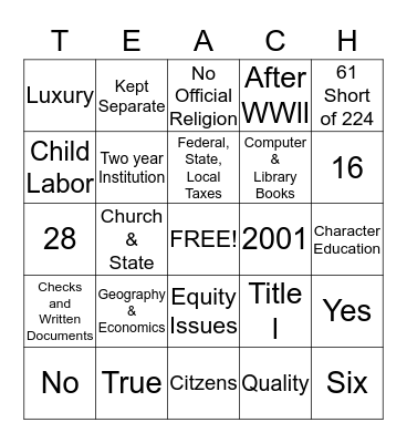 Bingo Card