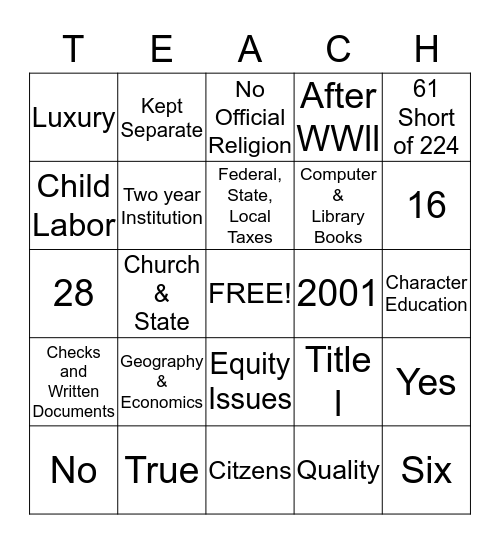 Bingo Card