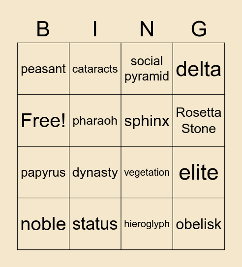SS6 Bingo Card