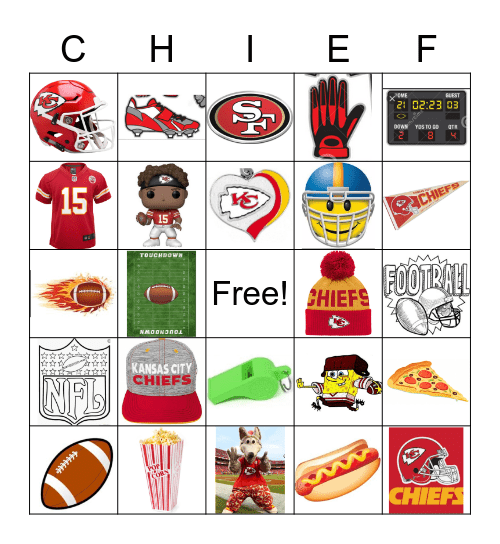KANSAS CITY CHIEFS BINGO Card
