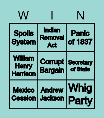 Lesson #1 - Review Game Bingo Card