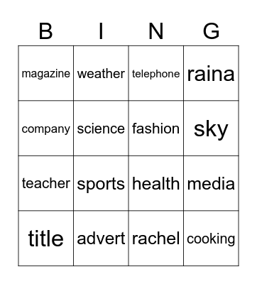 Bingo Card