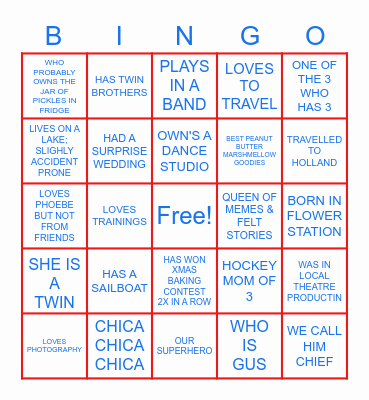 GETTING TO KNOW YOU Bingo Card