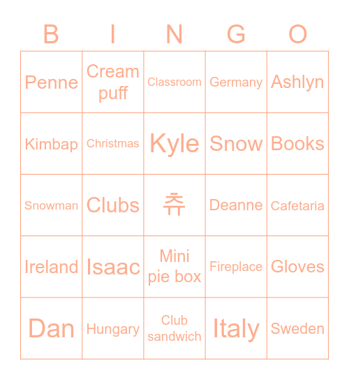 Chuu's Bingo Card
