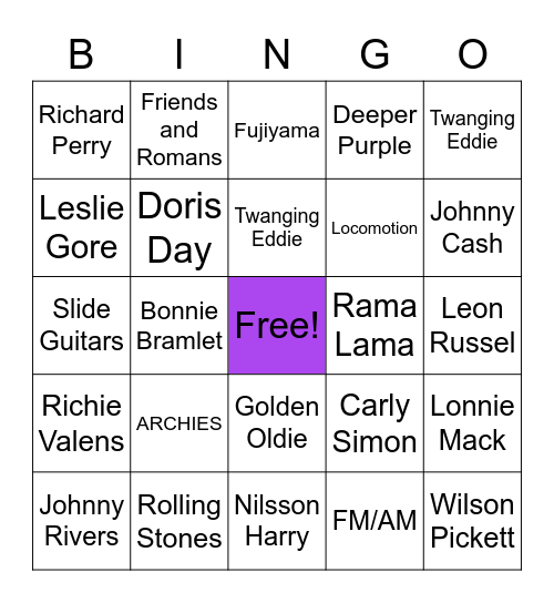 Life is a Rock Bingo Card