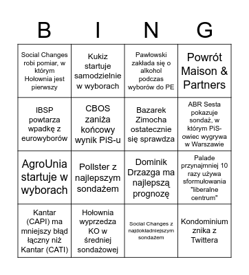 BAZAREK 2021-2023 BINGO Card