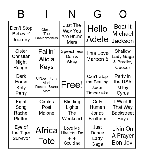 Christine's Bingo Card Bingo Card