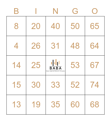 B   A   B   A Bingo Card