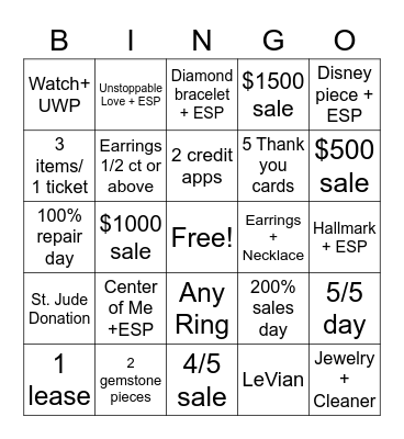 Valentine's 2021 Bingo Card