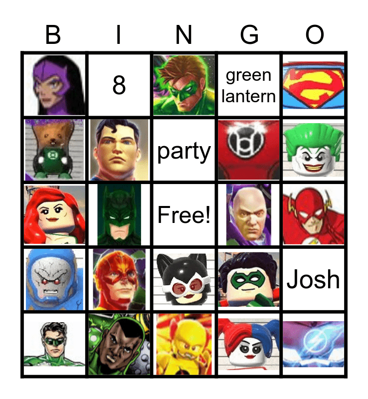 DC bingo Card