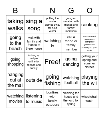Rockwood heights Bingo Card