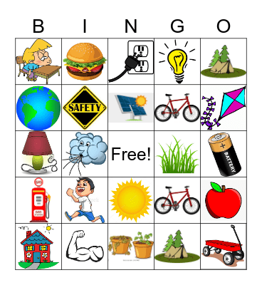 Energy Bingo Card