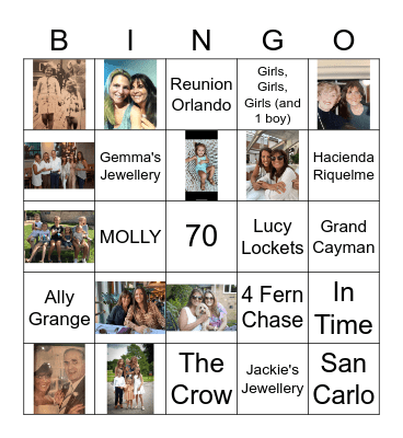 Ali's Bingo Card