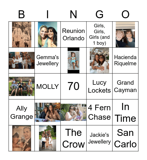 Ali's Bingo Card