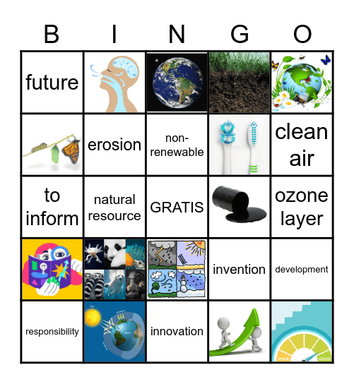 El medio ambiente Bingo Card