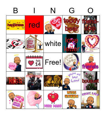 Mr Angel´s St. Valentines Bingo Game Bingo Card